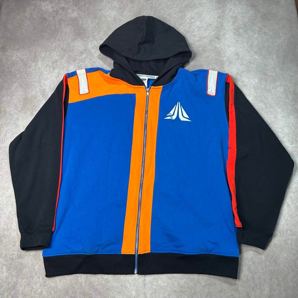 Disney Star Wars Star Tours Walt Disney World Zip Hoodie Blue Orange Mens 2XL